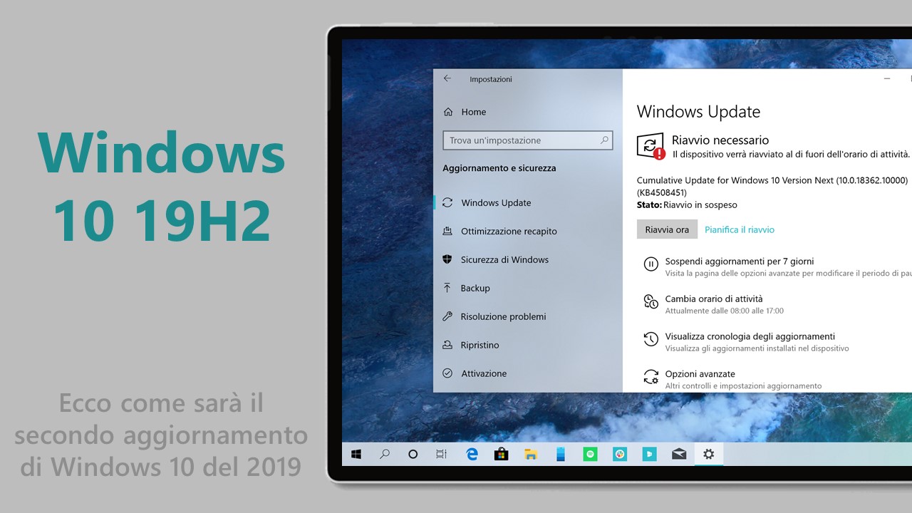 Windows 10 19H2 nuovo aggiornamento