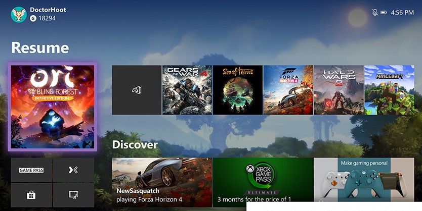 Xbox One nuova home ridisegnata