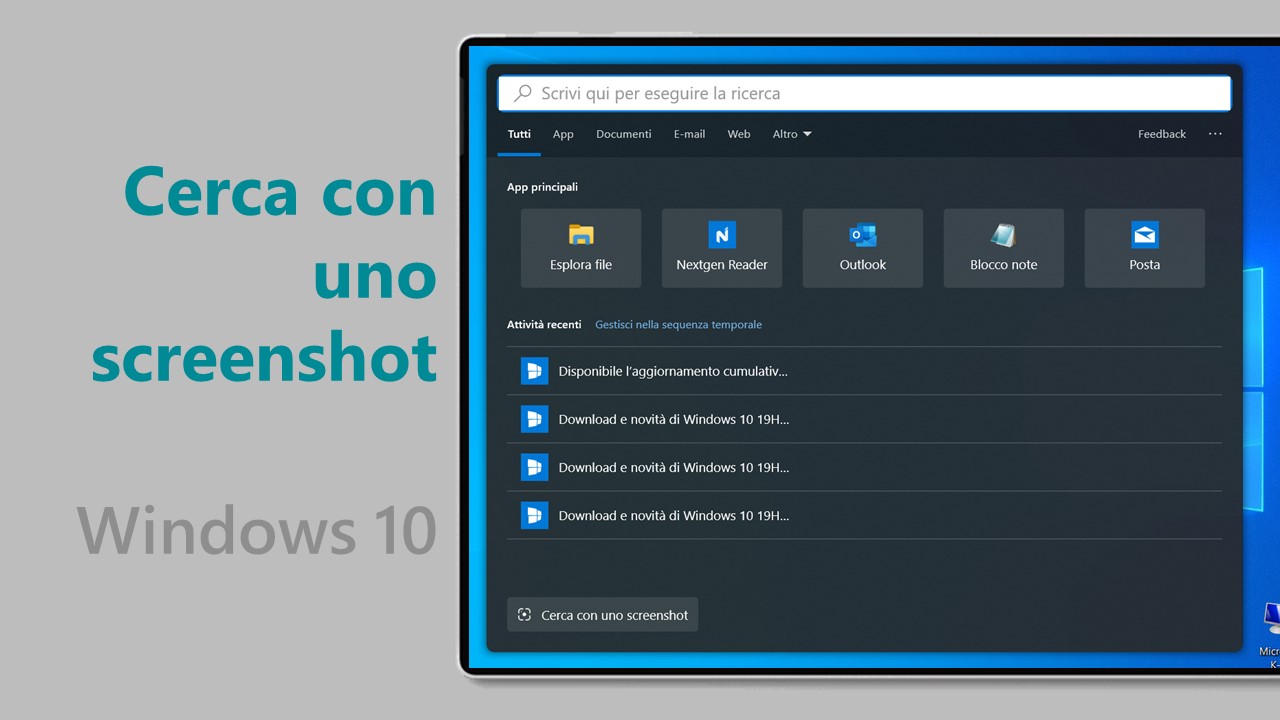 Come effettuare una ricerca con uno screenshot in Windows 10