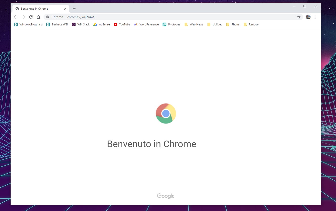 Google Chrome 77 nuova schermata di benvenuto