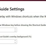 PowerToys su Windows 10 impostazioni Shortcut Guide