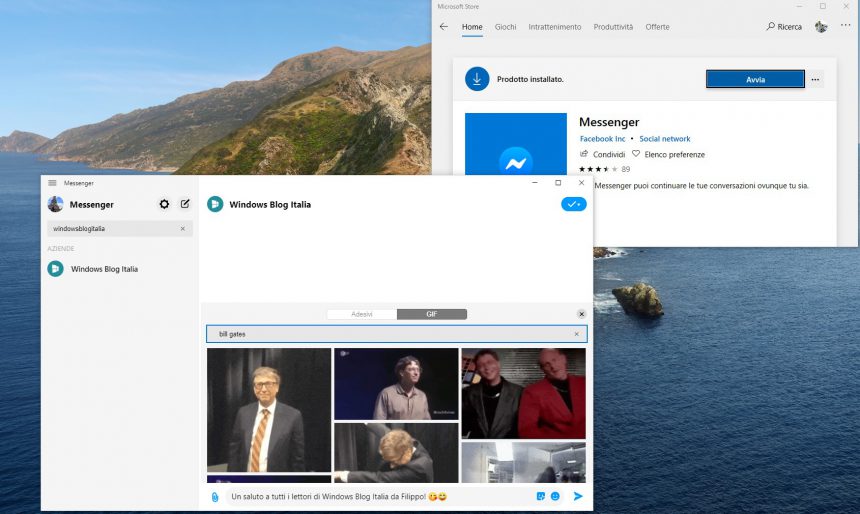 Nuova applicazione Facebook Messenger per Windows 10 aggiornamento pubblico