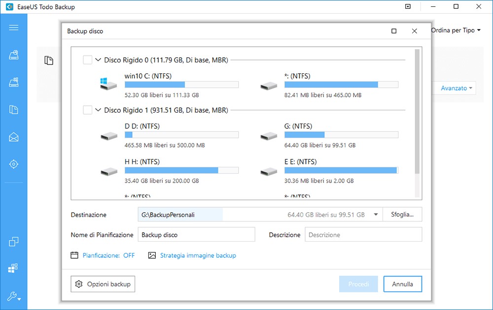 EaseUS Todo Backup per Windows