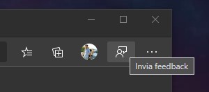 Microsoft Edge 80 basato su Chromium nuova icona feedback