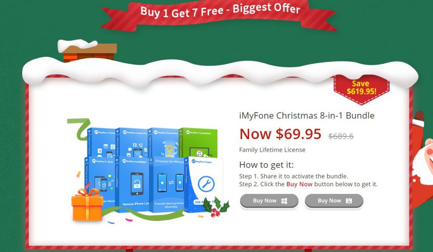 iMyFone offerta di Natale 2019 8-in-1 programmi e utility