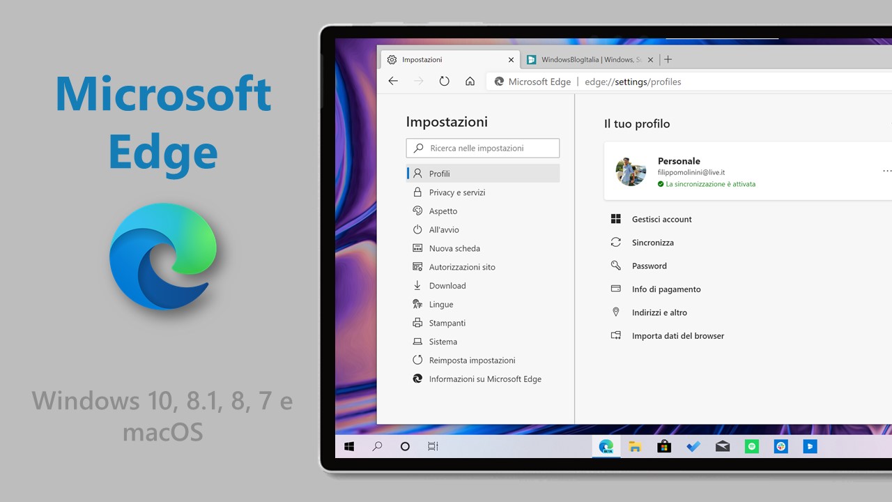 Download nuovo Microsoft Edge ufficiale base Chromium