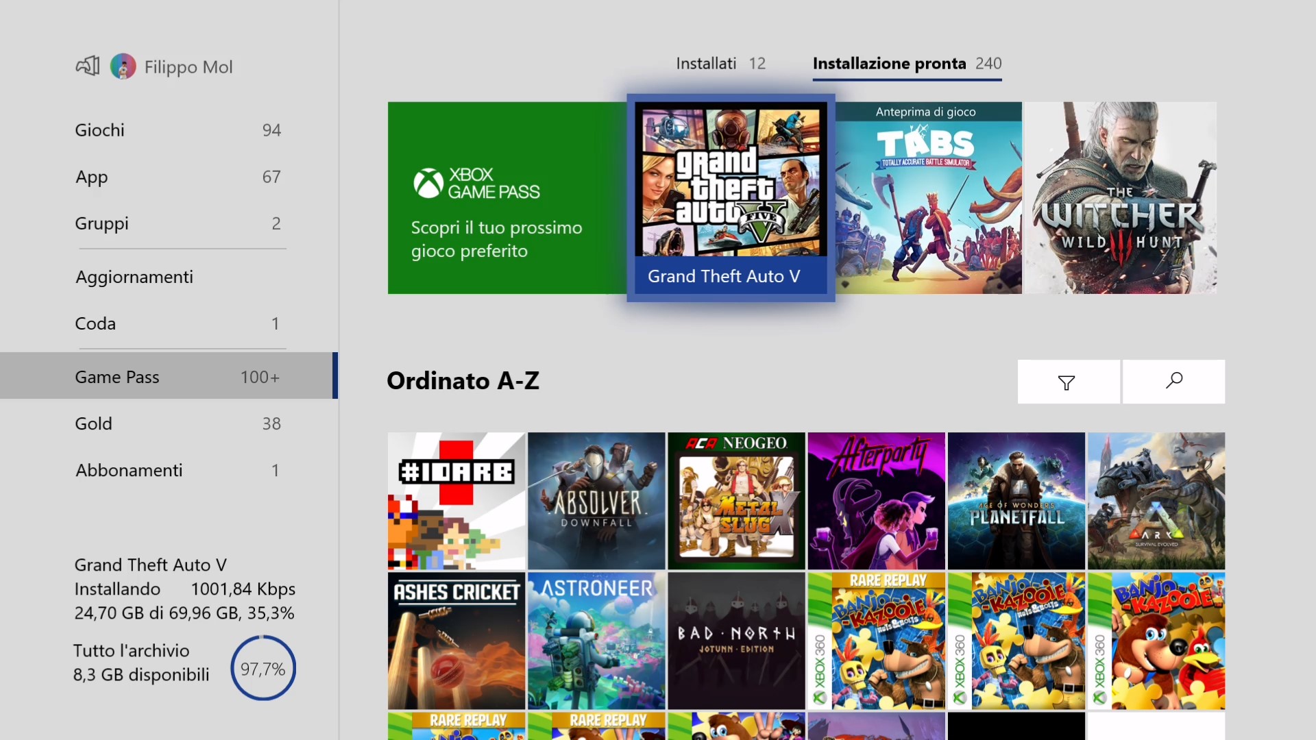 GTA V su Game Pass per Xbox One