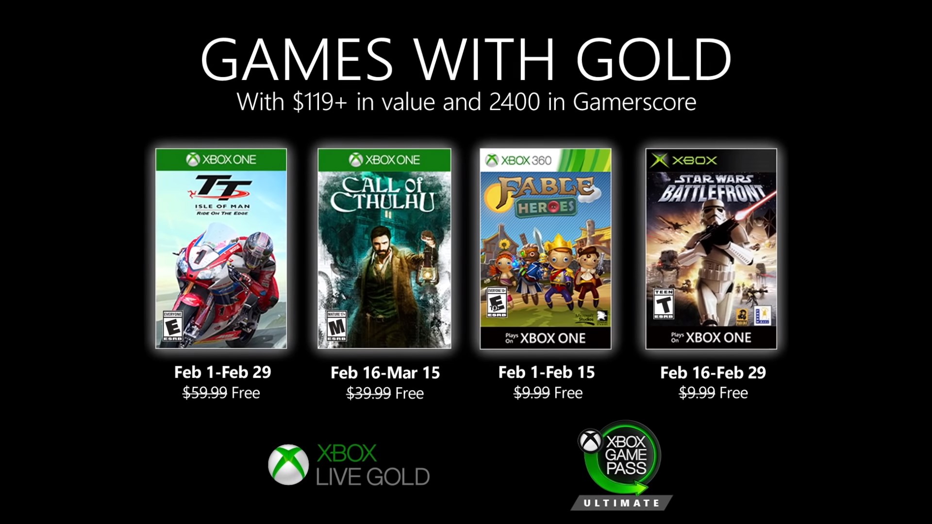 [Febbraio 2020] Download giochi gratuiti con Xbox Live Gold
