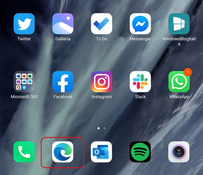Microsoft Edge Beta per Android introduce la nuova icona