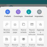 Microsoft Edge per Android nuova interfaccia grafica menu