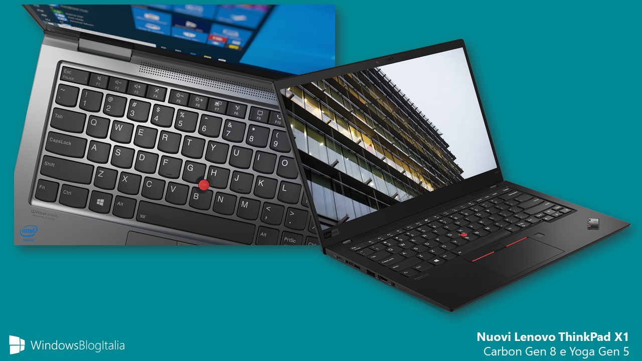 Nuovi Lenovo ThinkPad X1 Carbon e Yoga 2020