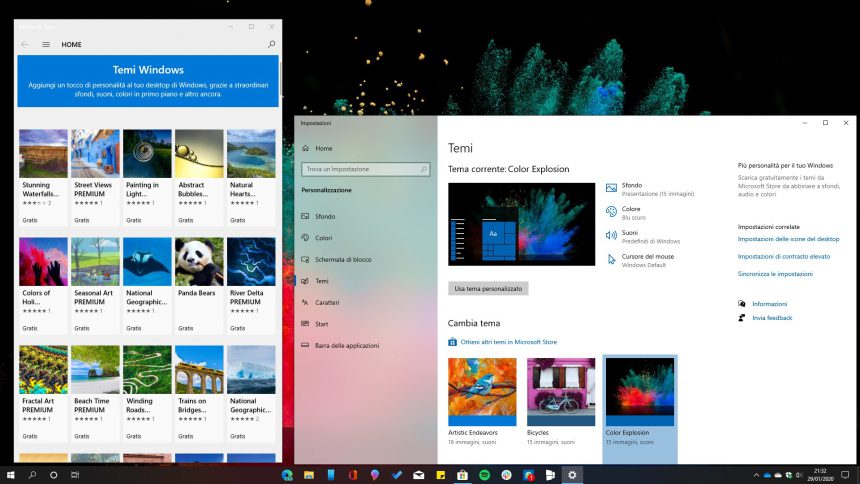 Temi scaricabili dal Microsoft Store in Windows 10