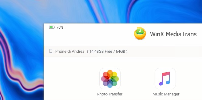WinX MediaTrans informazioni su iPhone