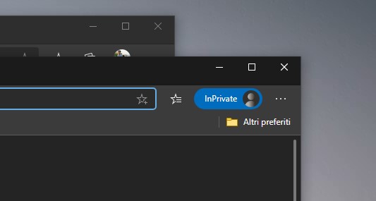 Microsoft Edge miglioramento grafico pagina nuova scheda InPrivate