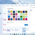 Nuova esperienza Calendario su Windows 10 scelta temi