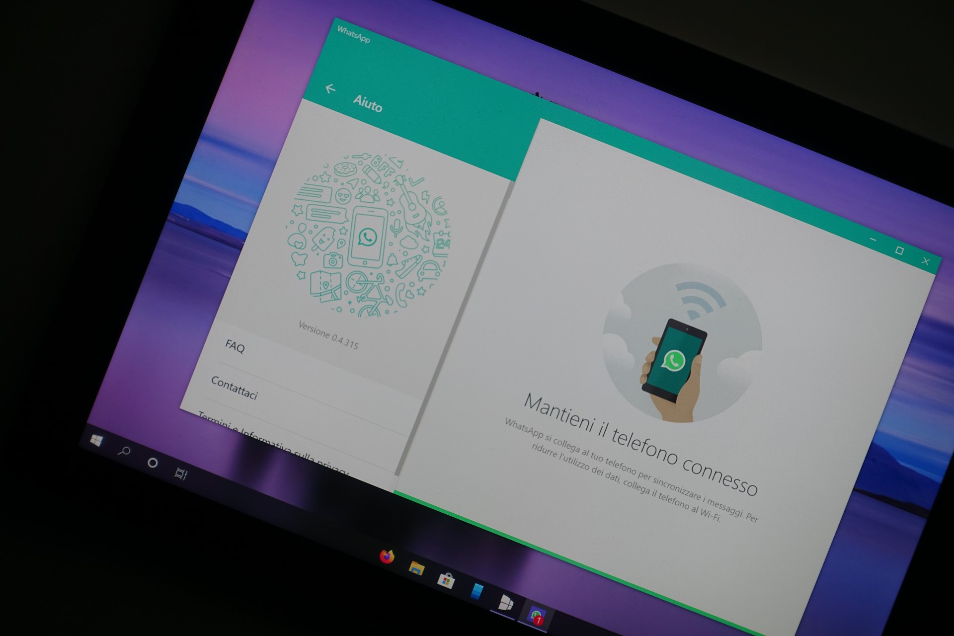 WhatsApp Desktop per Windows 10