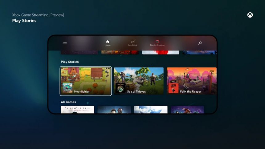 Xbox Game Streaming app per Android aggiornata con Play Stories per xCloud