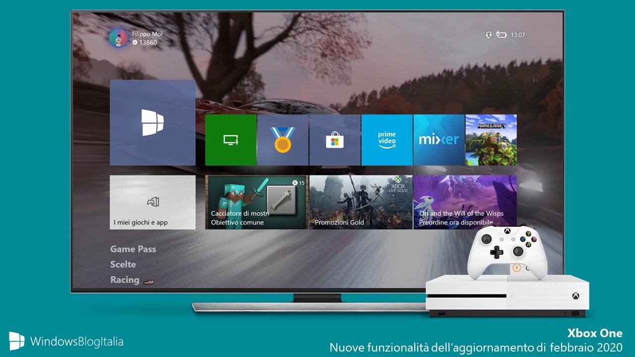 Xbox One aggiornamento di febbraio 2020