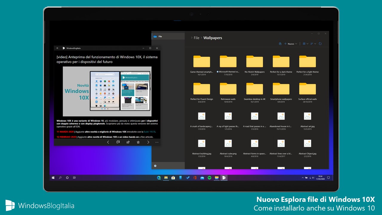 Come installare nuovo Esplora file di Windows 10X in Windows 10 normale