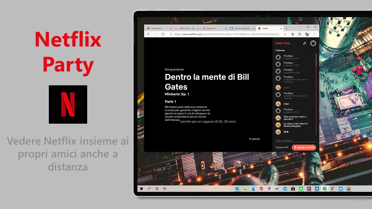 Netflix Party estensione per vedere Netflix insieme ai propri amici