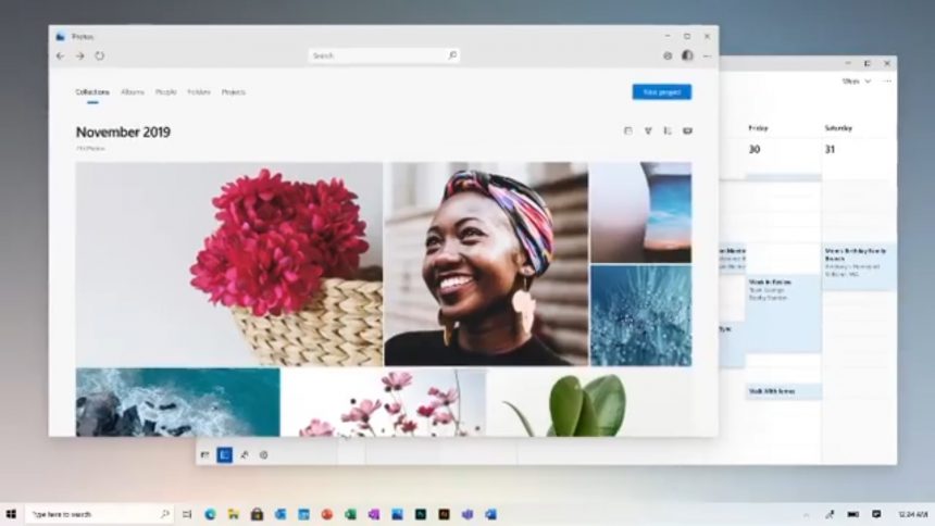 Windows 10 nuovo design app con angoli arrotondati