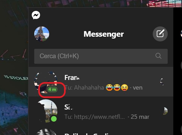 Messenger per Windows 10 visualizzazione rapida ultimo accesso