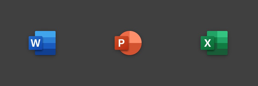App Office Mobile nuova icona con sfondo grigio per Windows 10