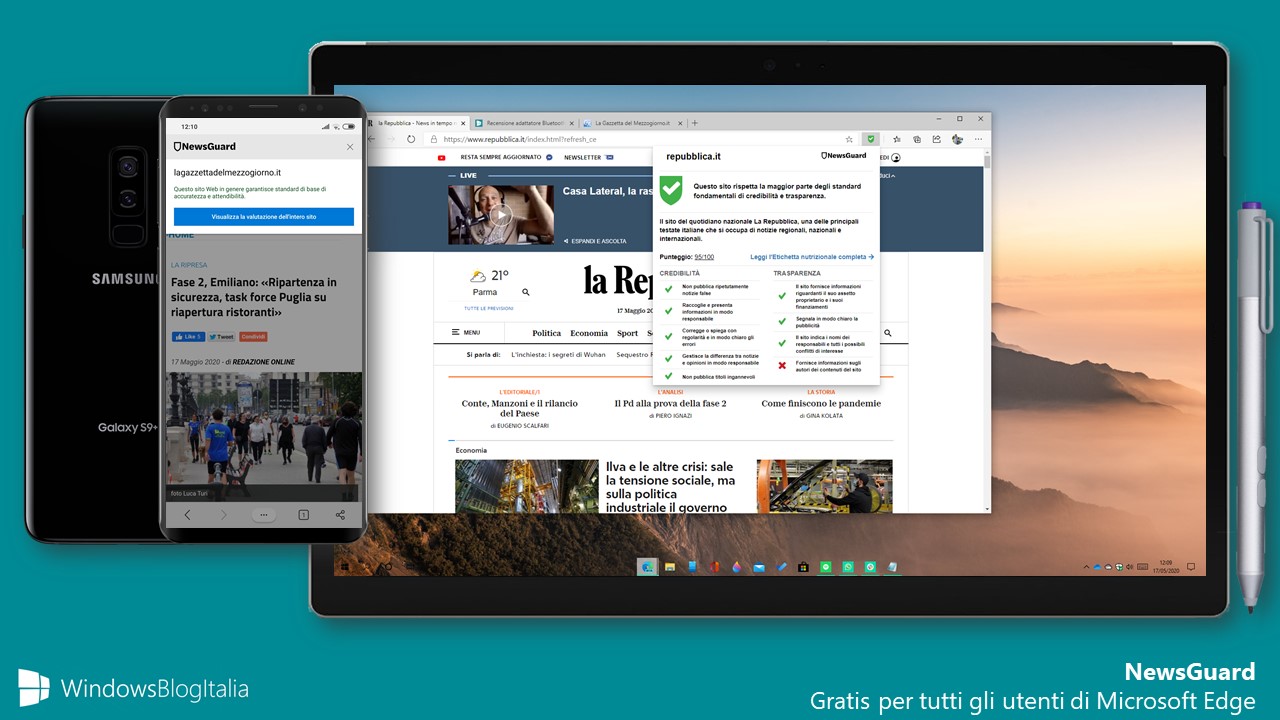 NewsGuard gratis per tutti gli utenti di Microsoft Edge
