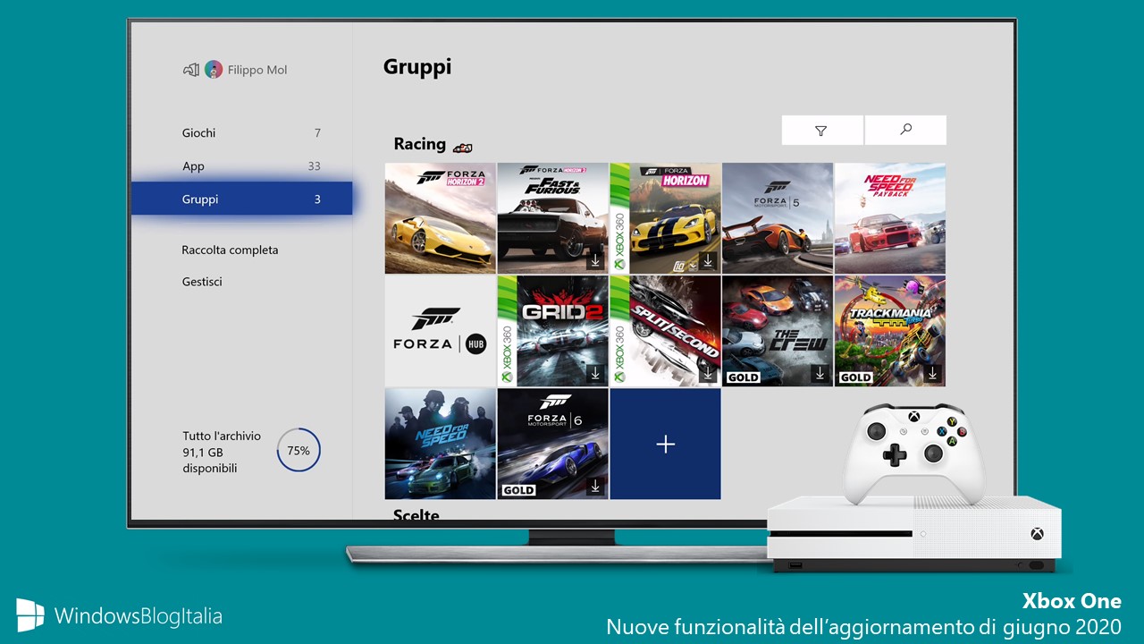 Xbox One aggiornamento di giugno 2020