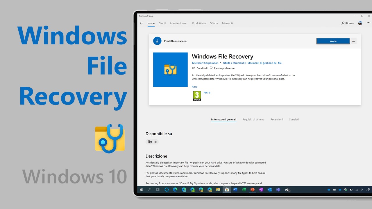 Download Windows File Recovery Lapp Per Recuperare I File Cancellati