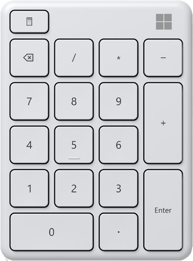 Leak tastiera minimalista Microsoft con tastierino numerico separato