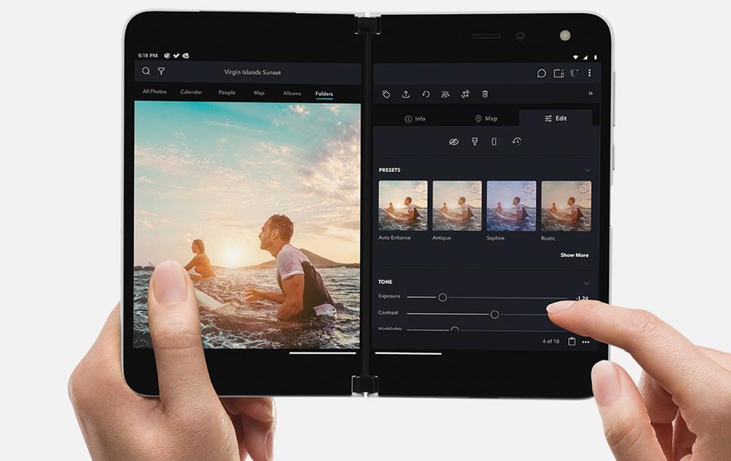 Microsoft Surface Duo modifica foto