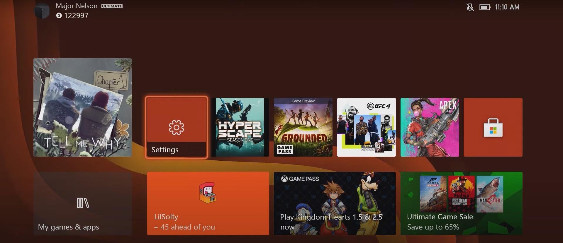 Xbox nuova interfaccia con bordi arrotondati