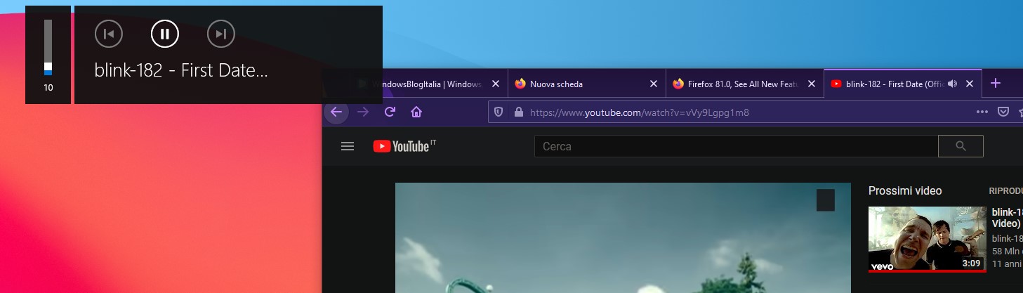 Controlli multimediali in Mozilla Firefox 81