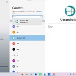 Il tuo telefono (Your Phone) per Windows 10 sezione Contatti