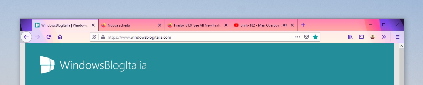 Nuovo tema Alpenglow per Mozilla Firefox 81