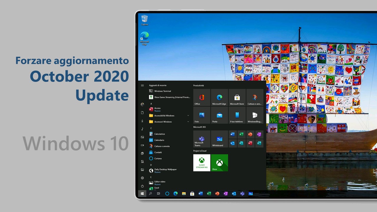 Windows 10 October 2020 Update - Forzare aggiornamento