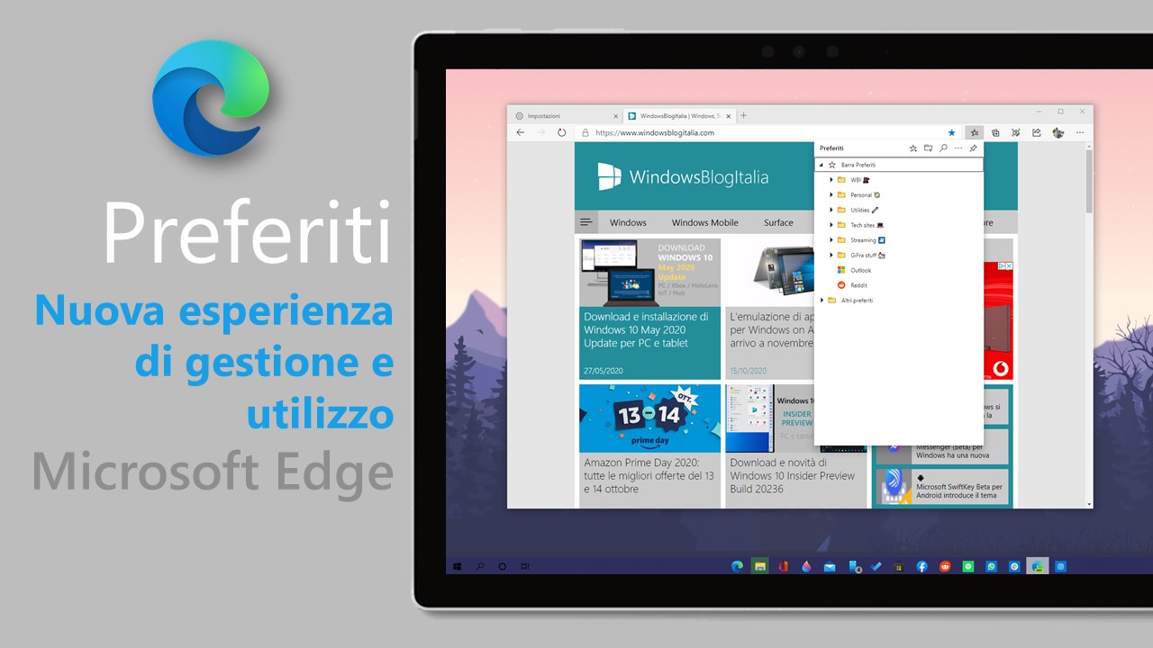 Nuova esperienza di gestione e utilizzo dei preferiti in Microsoft Edge