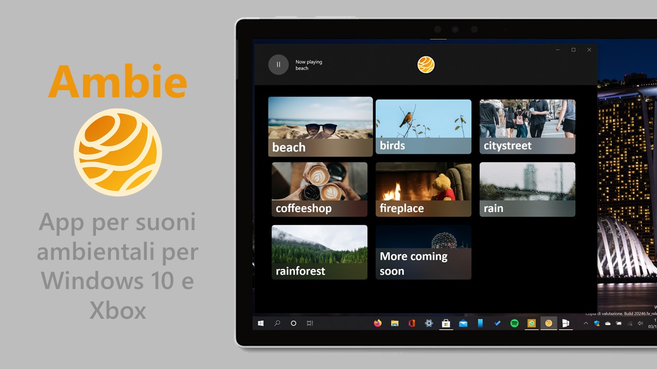 Ambie - App per Windows 10 e Xbox