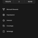 App di Bing per Android - Nuova versione con pagina profilo con il tema scuro