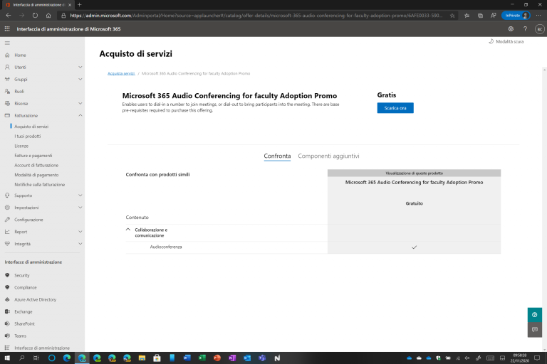 Come attivare l'audio conferenza di Microsoft Teams gratis