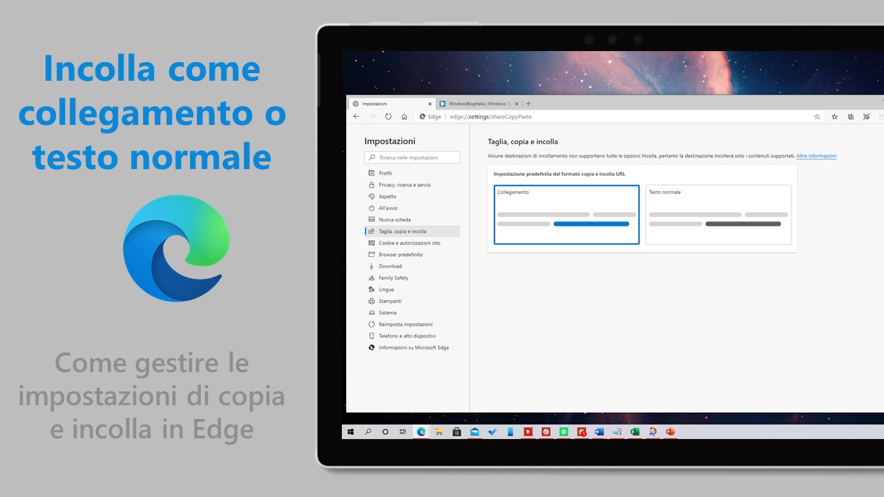Come gestire le impostazioni di copia e incolla in Microsoft Edge