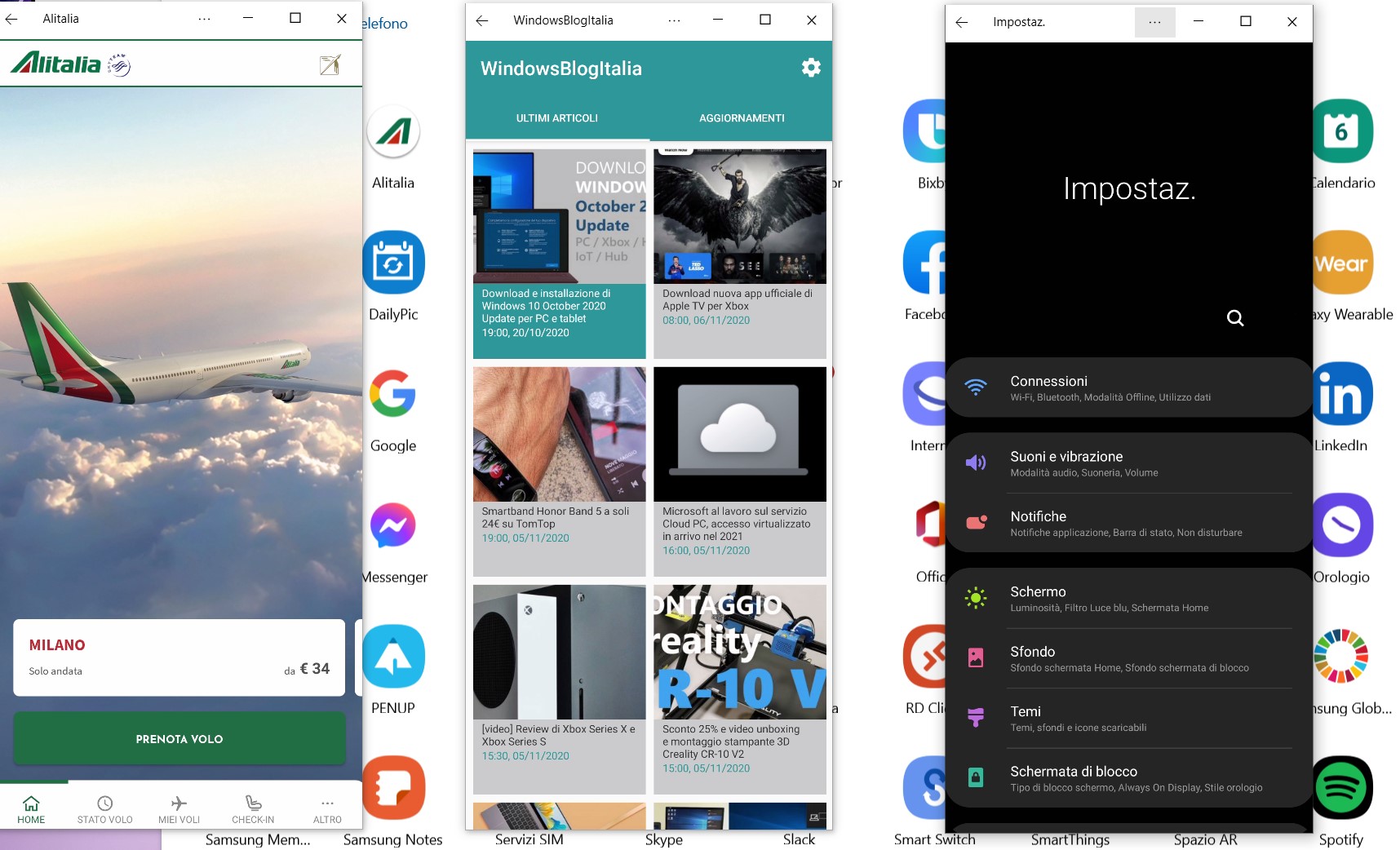 Il tuo telefono - Supporto apertura applicazioni multiple su PC