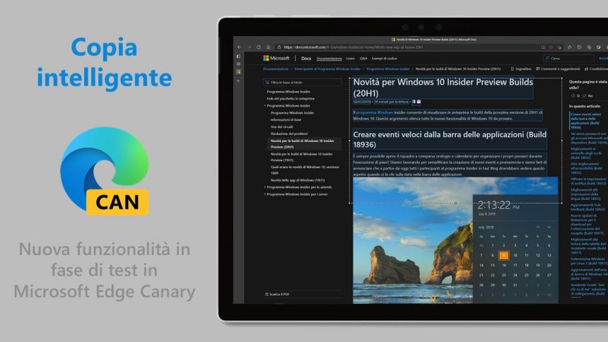 Microsoft Edge - Copia intelligente