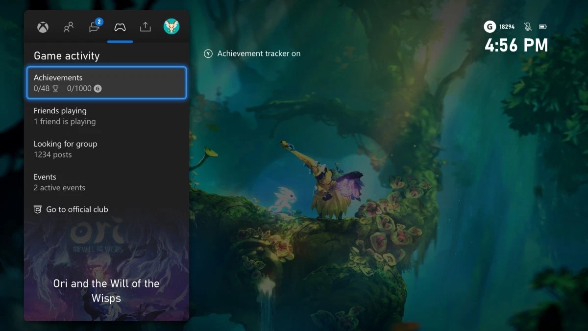 Xbox - Scheda attivita di gioco nella Guida