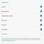 Microsoft Edge per Android - Sincronizzazione di cronologia e schede aperte