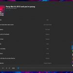 Mustastic - Riproduttore musicale per Windows 10 - Playlist sincronizzata da Spotify - Tema scuro