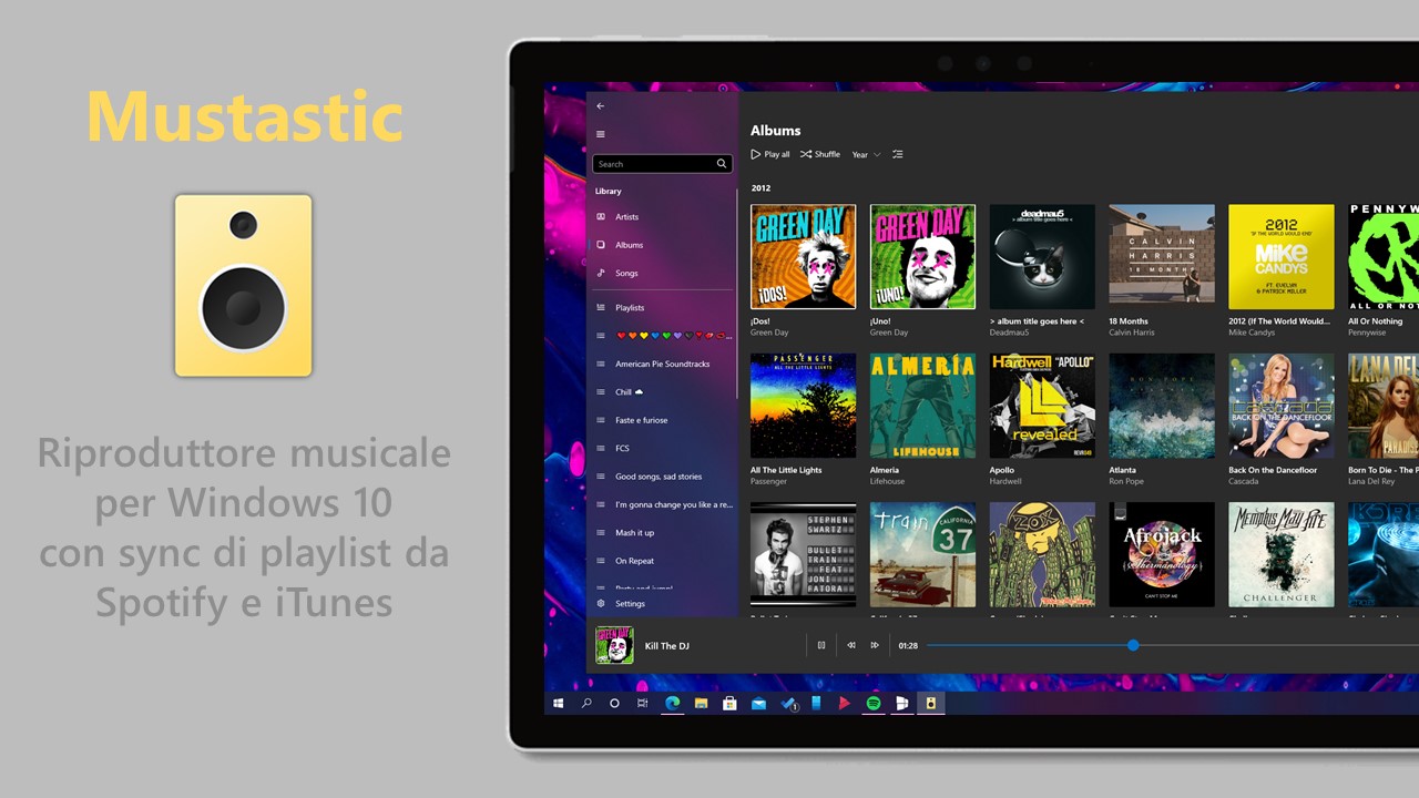 Mustastic - Riproduttore musicale per Windows 10