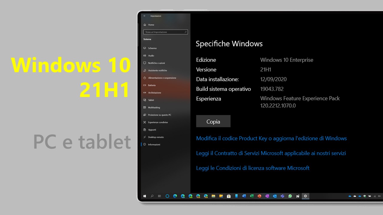 Come aggiornare subito il proprio PC a Windows 10 21H1 build 19043