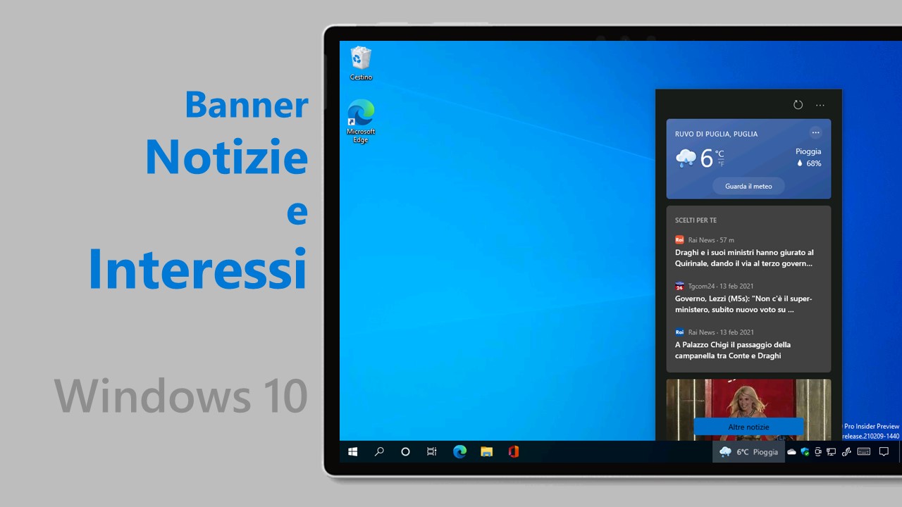 Notizie e interessi - Windows 10